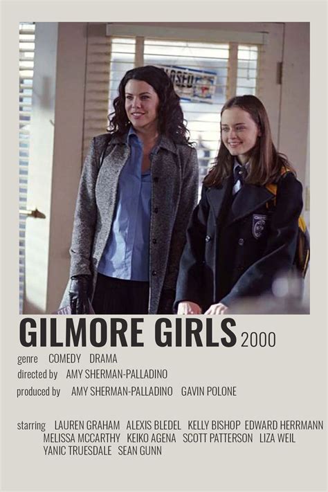 alternative minimalist polaroid tv/show poster for gilmore girls ...