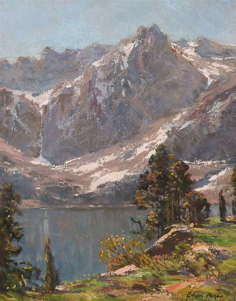 Edgar Payne Painting Sierra Mountain Lake | California Historical Design