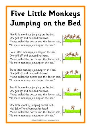 5 Little Monkeys Jumping on the Bed