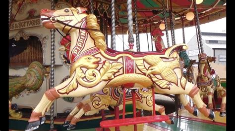 Riding The Victorian Merry Go Round Carousel - YouTube