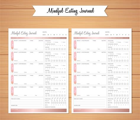 Intuitive Eating Journal Nutrition Mindset Printable Planner - Etsy