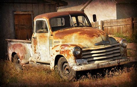 RUSTED CHEVY TRUCK IN FAIRVIEW TEXTURE | Old trucks, Old pickup trucks ...