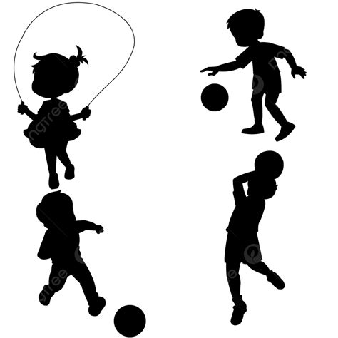 Kids Playing Silhouette PNG, Vector, PSD, and Clipart With Transparent Background for Free ...