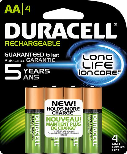 Customer Reviews: Duracell Rechargeable AA Batteries (4-Pack) LONG LIFE ...