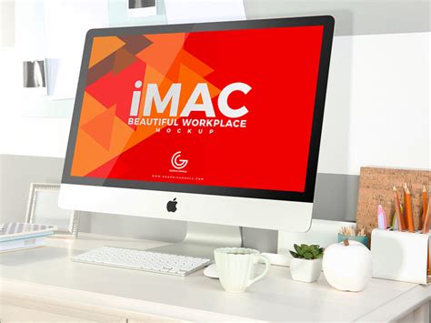 Workplace iMac Mock Up Free
