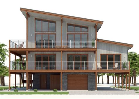 house design house-plan-ch512 1 | Elevated house plans, Stilt house plans, House on stilts