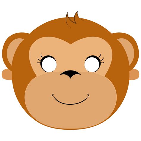 Monkey Mask Template | Free Printable Papercraft Templates