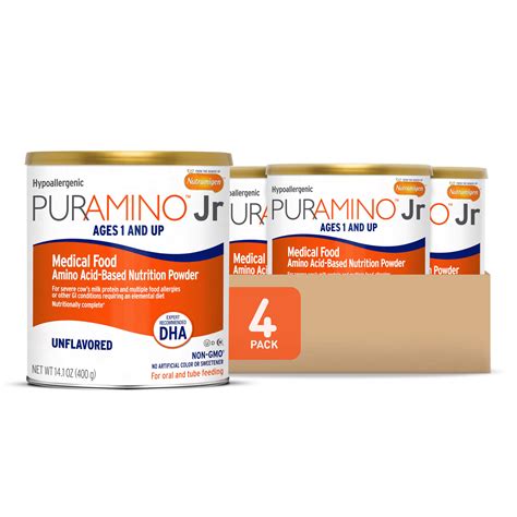 Buy PurAmino Junior Hypoenic Toddler Drink, for Severe Food ies, Omega-3 DHA, Iron, Immune ...