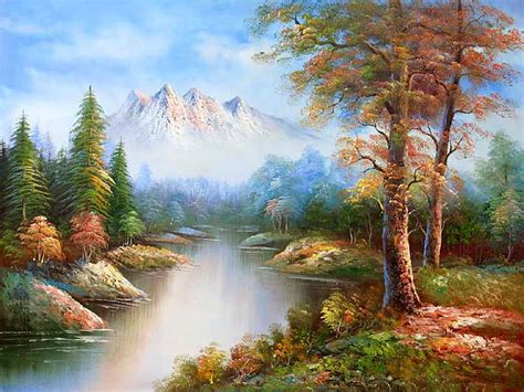 Classic Mountain Landscape,oil paintings online