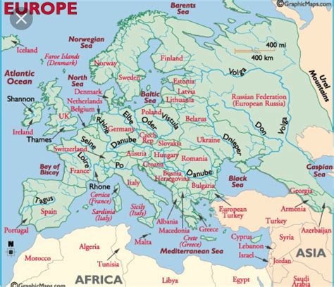 Free labeled europe map with countries capital – Artofit