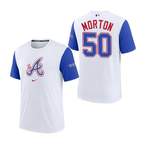 Charlie Morton Braves White Royal 2023 City Connect Authentic Legend T-Shirt