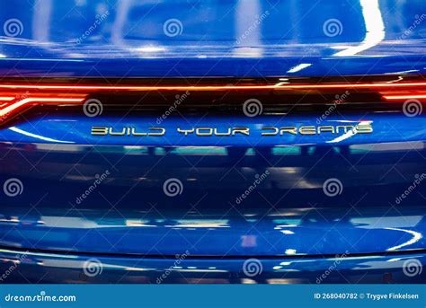 Rear Light of a BYD HAN Electric Car.. Editorial Photography - Image of ...