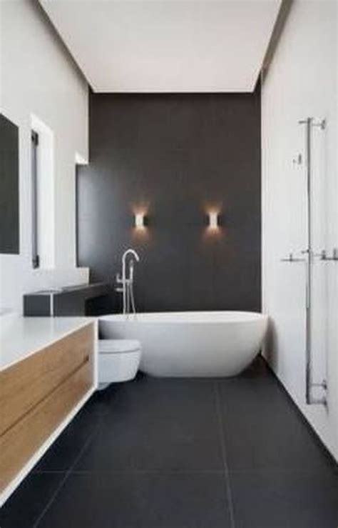 31 Fantastic Black Floor Tiles Design Ideas For Modern Bathroom | White bathroom decor, Modern ...