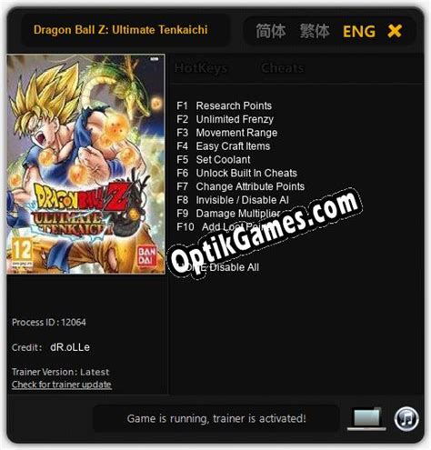 Dragon Ball Z: Ultimate Tenkaichi: Cheats, Trainer +10 dR.oLLe ...