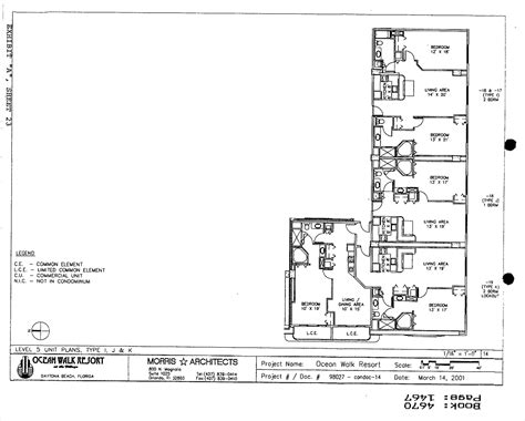 Ocean Walk Condos Floor Plan - 300-350 N. Atlantic Ave 32118 - Daytona Beach Condo Floorplan