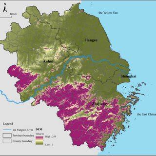 Location of the Yangtze River Delta. Map was generated by ArcGIS 10.2 ...