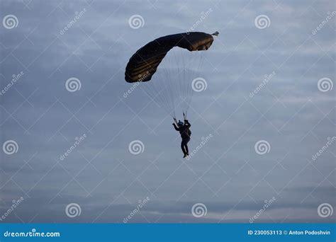 Skydiving. a Parachute is in the Sky. Editorial Stock Photo - Image of ...