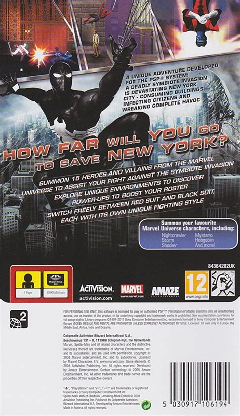 Spider-Man: Web of Shadows Box Shot for PSP - GameFAQs