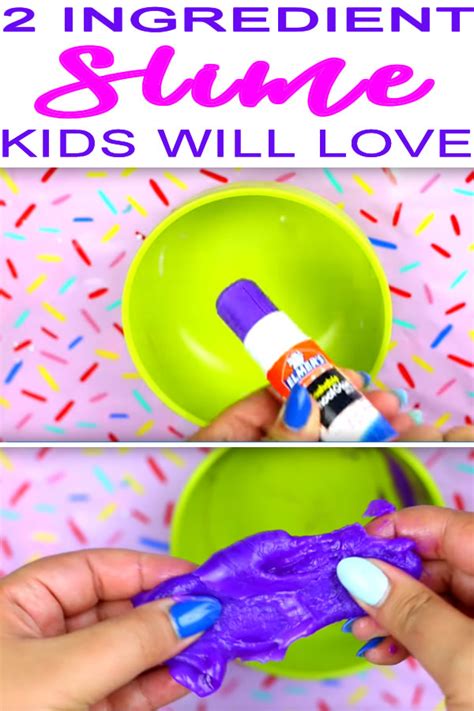 DIY 2 Ingredient Slime Recipe | How To Make Homemade No Borax Slime