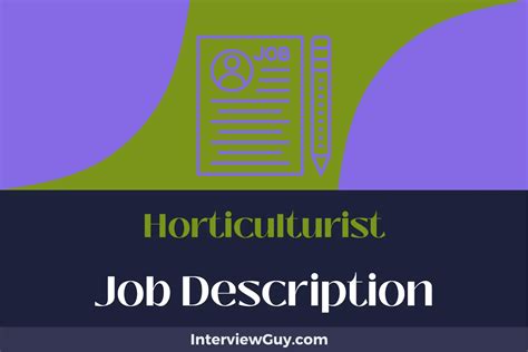 Horticulturist Job Description [Updated for 2024]