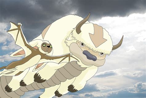 Momo and Appa, flying together by Lunling on DeviantArt