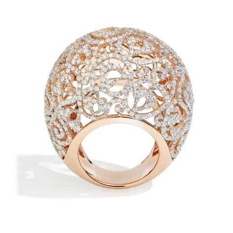 Pomellato embroiders a featherlight fantasy in rose gold with its new Arabesque jewels for 2014 ...