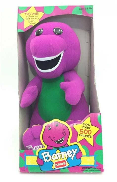 1996 Hasbro Playskool Talking Barney The Dinosaur Plush 17" New In Box 71245 | Dinosaur plush ...