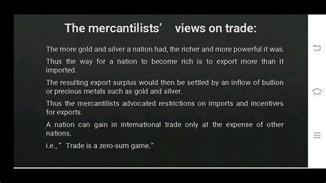 The Mercantilist Views on Trade - YouTube