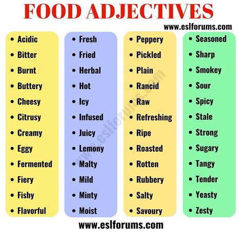 food adjects are the most useful and effective way to learn how to use them