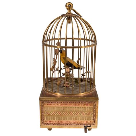 Vintage Mechanical Singing Bird in a Brass Cage, circa 1940s | Brass cage, Singing bird, Modern ...