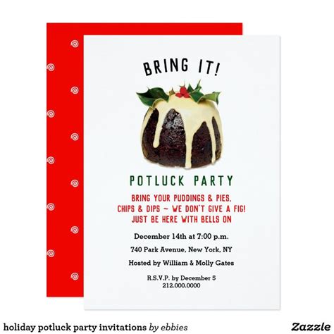 holiday potluck party invitations | Potluck party invitations, Office christmas party invitation ...