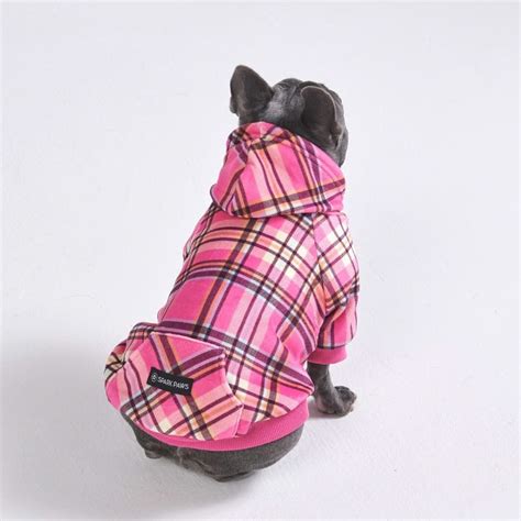 Pink Plaid Dog Hoodie – SPARK PAWS