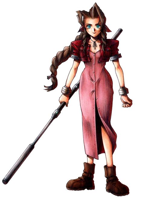 Aerith Gainsborough Character Art from Final Fantasy VII #art #artwork #gaming #videogames # ...