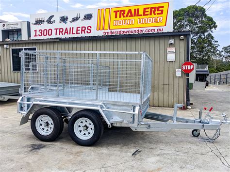 8x5 Tandem Galvanised 3ft Cage Trailer for Sale in Brisbane