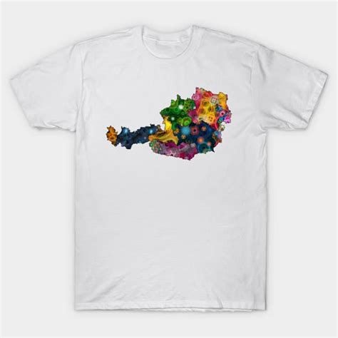 Spirograph Patterned Austria Provinces Map - Austria - T-Shirt | TeePublic