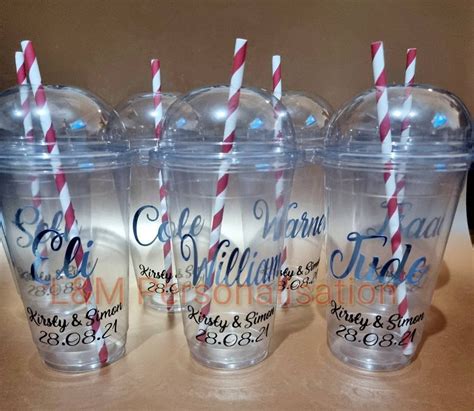 Personalised 16oz cups with lids and straws | Etsy