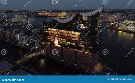 Aerial View of Elbphilharmonie and Hafen City at Sunset, Hamburg ...