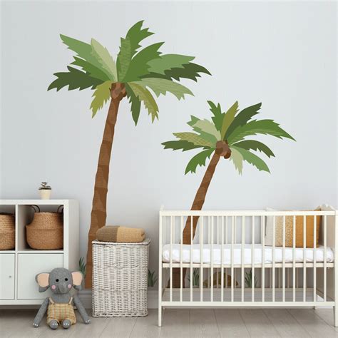 Large Palm Tree Wall Decals Tropical Wall Decor Palm Tree - Etsy