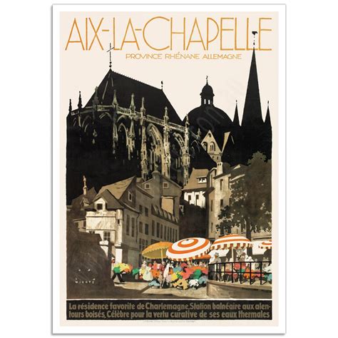 Aachen Cathedral | Vintage German Travel Poster | .Just Posters