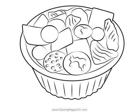 Japanese Rice Crackers Coloring Page for Kids - Free Desserts Printable ...