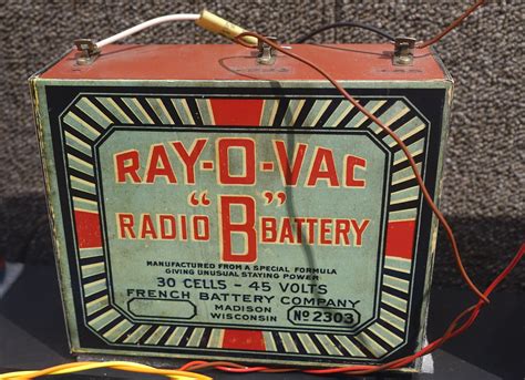 File:Ray-O-Vac Radio 'B' Battery, 45 volts, French Battery Company, Madison, Wisconsin ...