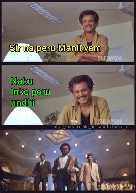 SuperStar RajiniKanth punch dialogues in Telugu - Movie Dialogues