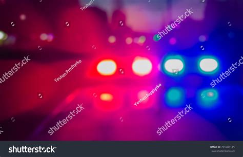 Lights Police Car Night Time Night Stock Photo 791286145 | Shutterstock