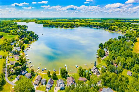 Morrison Lake near Saranac, Michigan - Aerial Photos - Lakes of ...