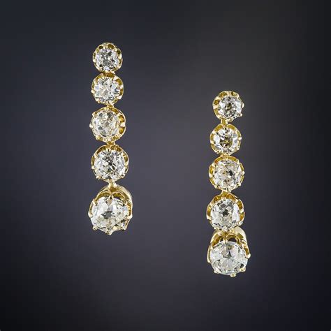 Antique Diamond Drop Earrings