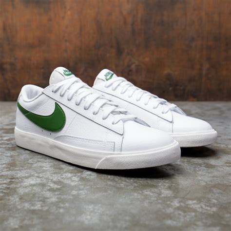 nike men blazer low leather white forest green sail