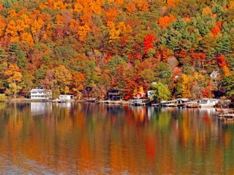 Keuka Lake NY Autumn Reflections Fall Foliage Original by JWPhoto