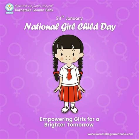 National Girl Child Day | Empowering girls, Child day, Graphic design ads