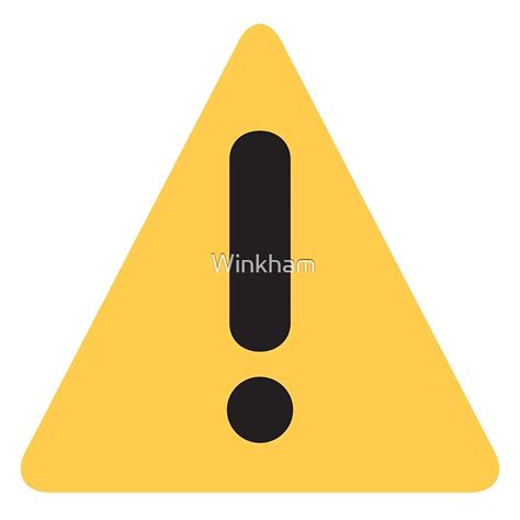 "Warning sign Emoji" Metal Prints by Winkham | Redbubble