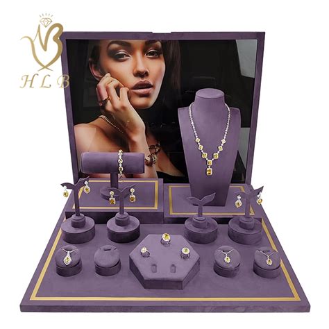 European Jewelry Display Set Luxury Jewellery Display Stands Sets For Window Showcase Props ...